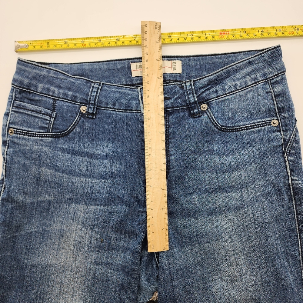 Womens 11 Just Jeans Fit Enhancer Blue Straight Leg Jeans - Picture 7 of 16